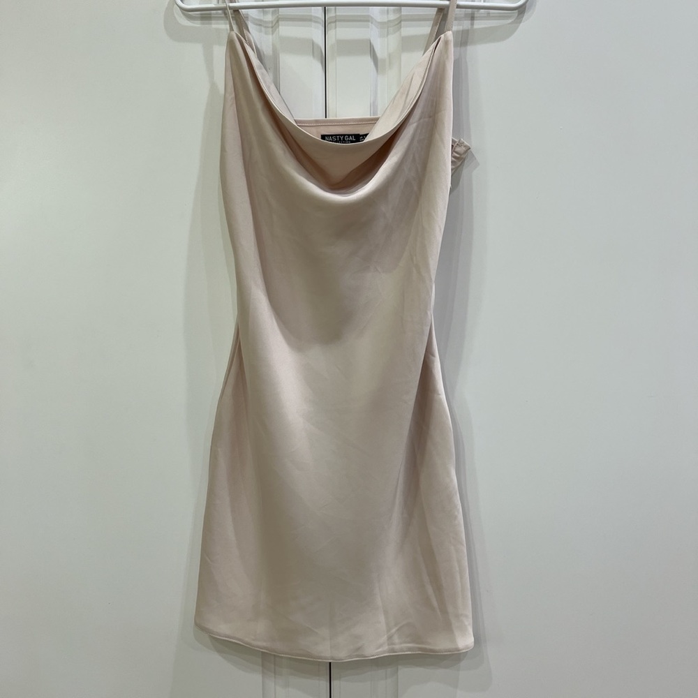 cream slip dress
